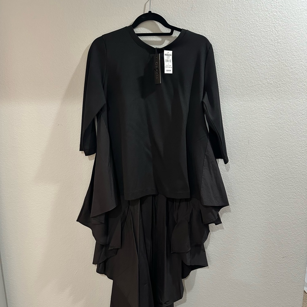 Pedro Garcia Black Asymmetrical Dress